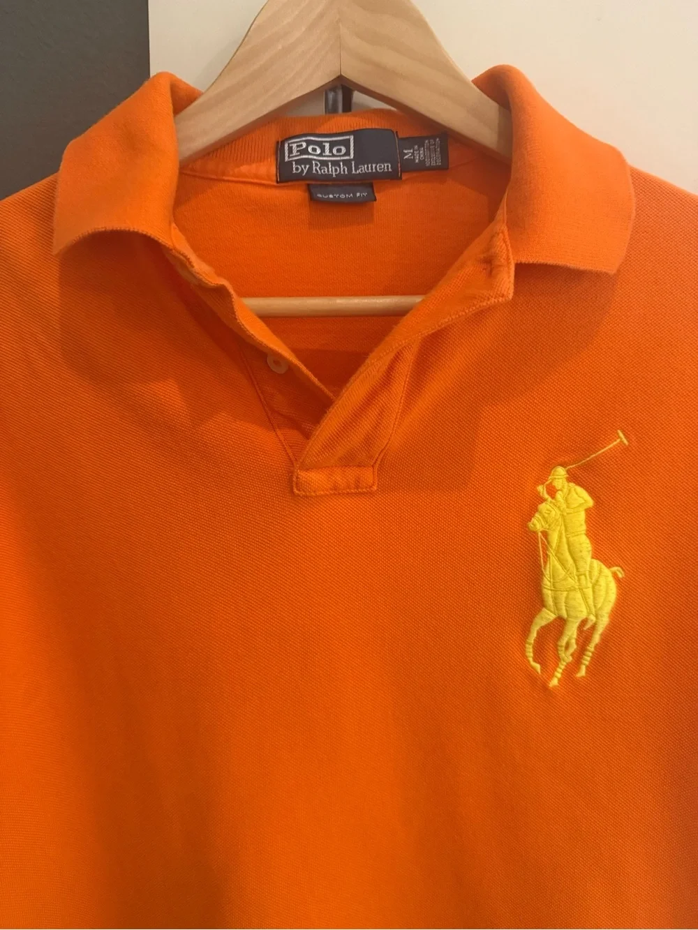 Polo by Ralph Lauren Men's Orange Custom Fit Polo
